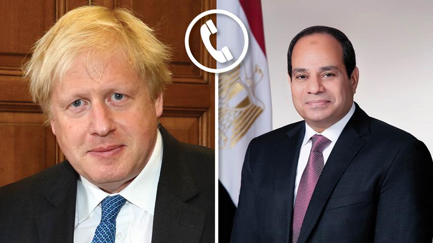الرئيس عبد الفتاح السيسي يتلقى اتصالًا هاتفيًا من رئيس الوزراء البريطاني
