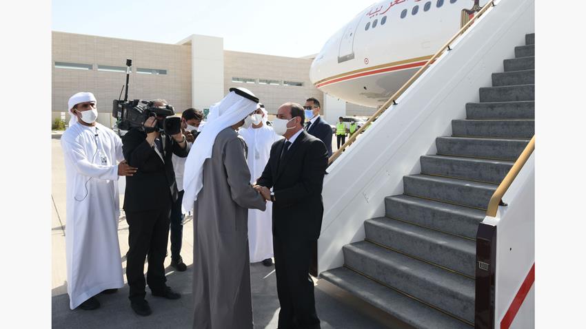 الرئيس عبد الفتاح السيسي يتوجه إلى دولة الإمارات العربية المتحدة لتقديم واجب العزاء 14/5/2022