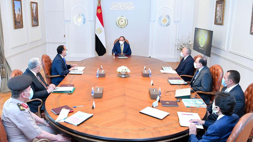 The President Follows up on Land Reclamation Projects of Egyptian Countryside Development Company