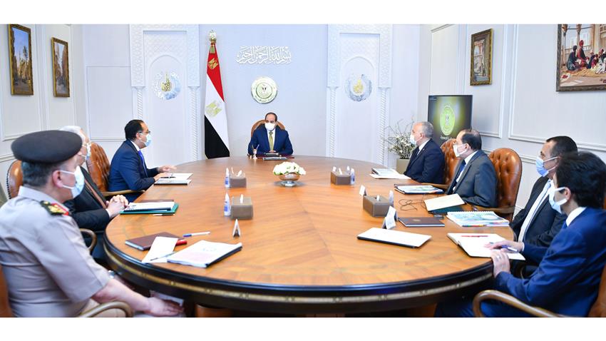 الرئيس عبد الفتاح السيسي يتابع مشروعات شركة تنمية الريف المصري الخاصة باستصلاح الأراضي 24/5/2022