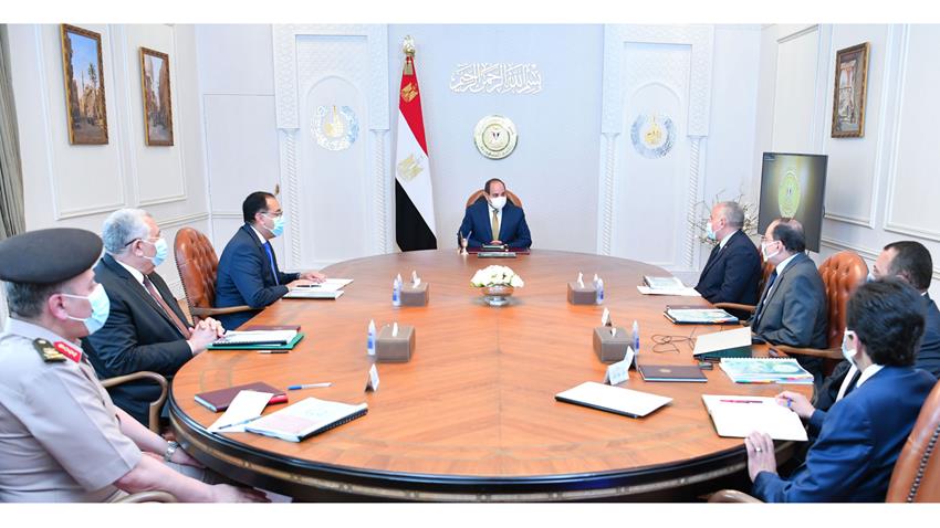 الرئيس عبد الفتاح السيسي يتابع مشروعات شركة تنمية الريف المصري الخاصة باستصلاح الأراضي 24/5/2022