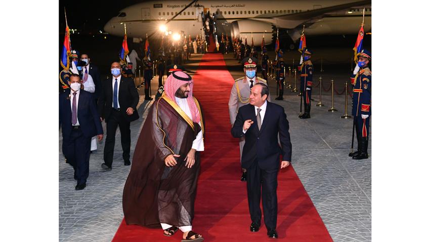 الرئيس عبد الفتاح السيسي يستقبل ولي عهد المملكة العربية السعودية