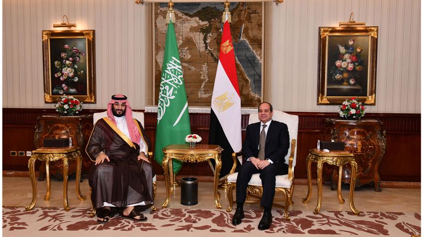 الرئيس عبد الفتاح السيسي يستقبل ولي عهد المملكة العربية السعودية