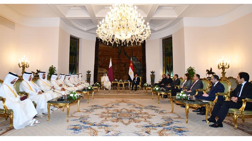 الرئيس عبد الفتاح السيسي يستقبل أمير دولة قطر بقصر الاتحادية 25/06/2022