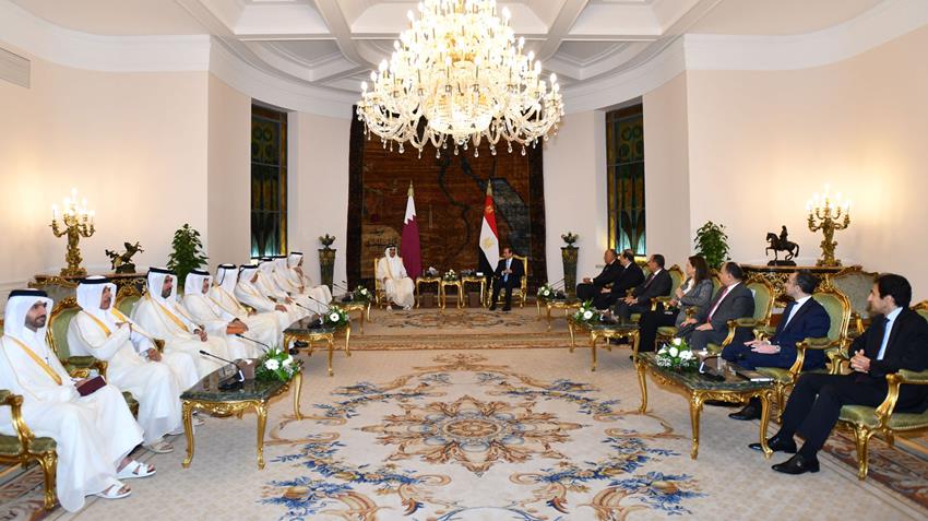الرئيس عبد الفتاح السيسي يستقبل أمير دولة قطر بقصر الاتحادية 25/06/2022