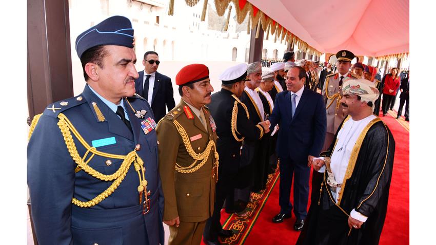 الرئيس عبد الفتاح السيسي يلتقي سلطان عمان بالعاصمة العمانية مسقط 27/06/2022