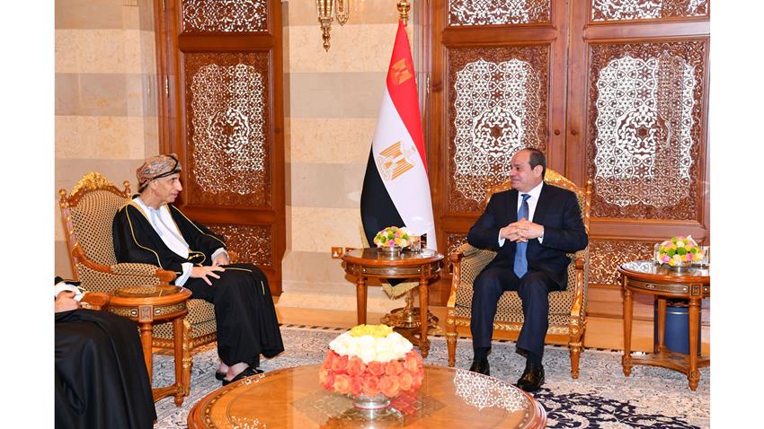 السيد الرئيس عبد الفتاح السيسي يلتقي نائب رئيس الوزراء العماني بمسقط