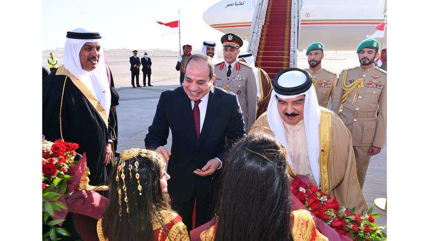 الرئيس عبد الفتاح السيسي يصل للعاصمة البحرينية المنامة 28-6-2022