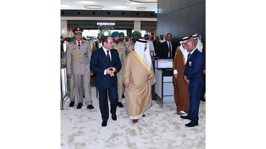 الرئيس عبد الفتاح السيسي يشارك في افتتاح المبنى الجديد في مطار البحرين الدولي مع ملك البحرين  29/6/2022
