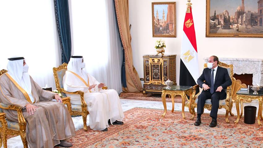 الرئيس عبد الفتاح السيسي يستقبل وزير الصناعة والتكنولوجيا المتقدمة بدولة الإمارات العربية المتحدة 5-7-2022