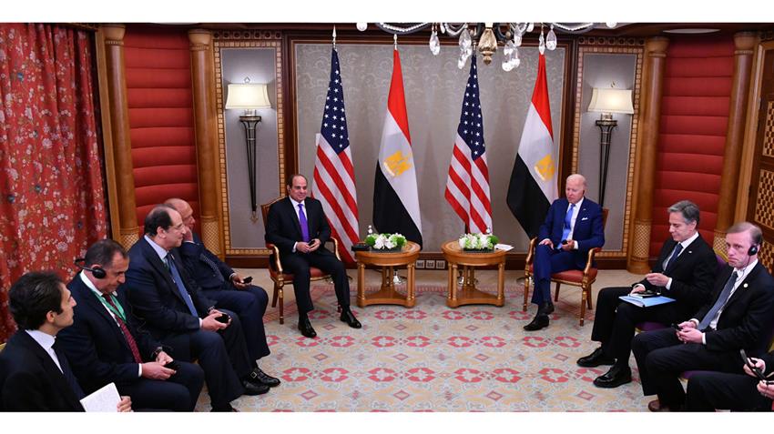 Le Président Al-Sissi rencontre à Djeddah le Président américain Joe Biden