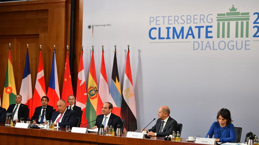 كلمة الرئيس عبد الفتاح السيسي خلال افتتاح الجلسة رفيعة المستوى لحوار "بيترسبيرج" للمناخ 18-07-2022