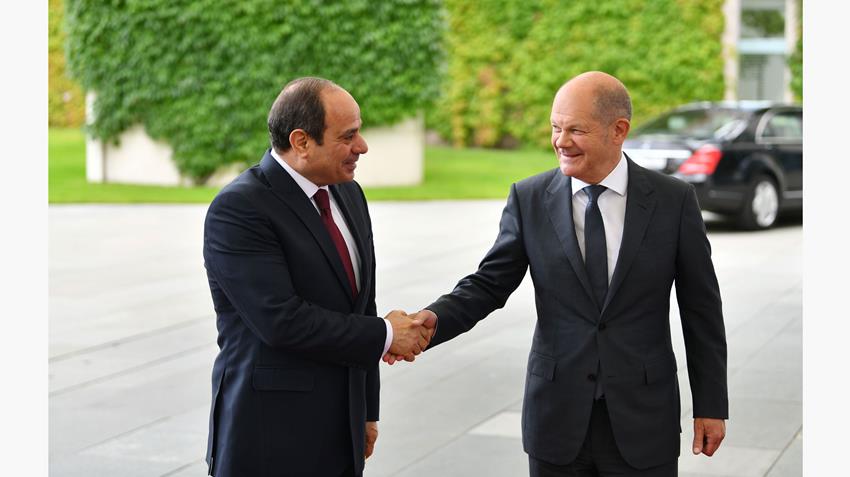 الرئيس عبد الفتاح السيسي يلتقي المستشار الألماني "أولاف شولتس" في برلين 18-07-2022