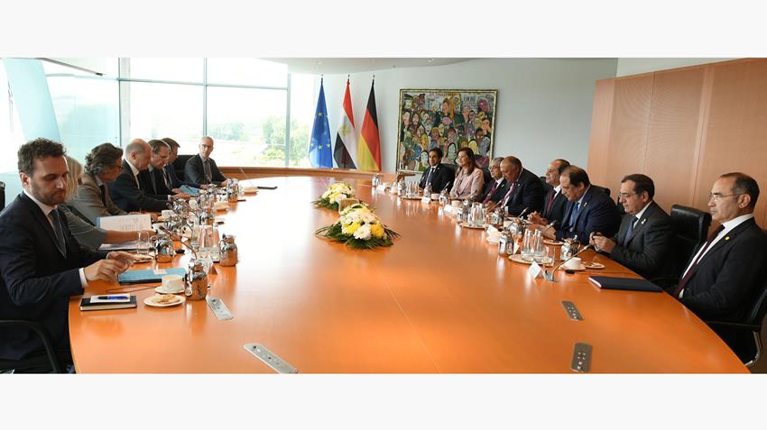 الرئيس عبد الفتاح السيسي يلتقي المستشار الألماني "أولاف شولتس" في برلين 18-07-2022