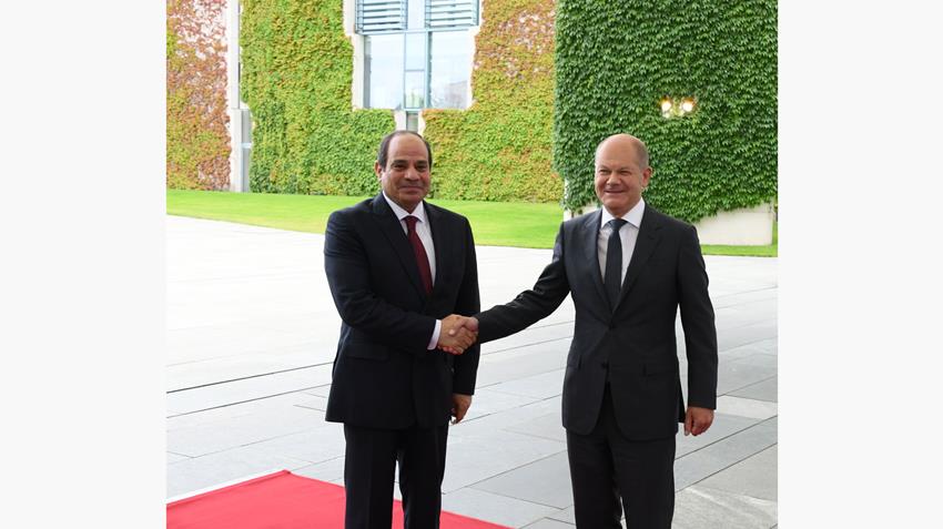 الرئيس عبد الفتاح السيسي يلتقي المستشار الألماني "أولاف شولتس" في برلين 18-07-2022