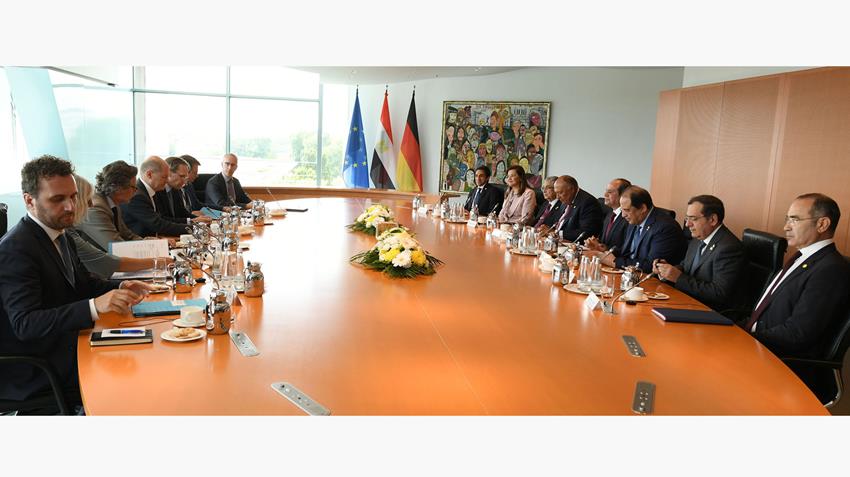 الرئيس عبد الفتاح السيسي يلتقي المستشار الألماني "أولاف شولتس" في برلين 18-07-2022