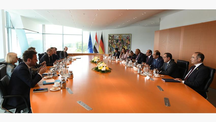 الرئيس عبد الفتاح السيسي يلتقي المستشار الألماني "أولاف شولتس" في برلين 18-07-2022