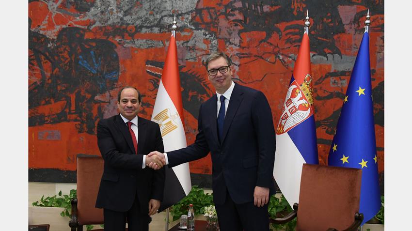 الرئيس عبد الفتاح السيسي يعقد مباحثات على مستوى القمة مع الرئيس الصربي في بلجراد 20/07/2022