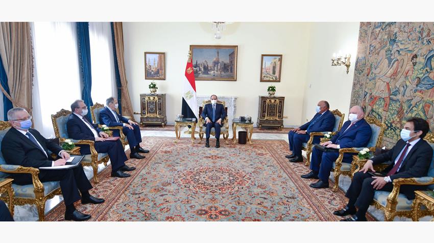 الرئيس عبد الفتاح السيسي يستقبل وزير الخارجية الروسي 24/07/2022
