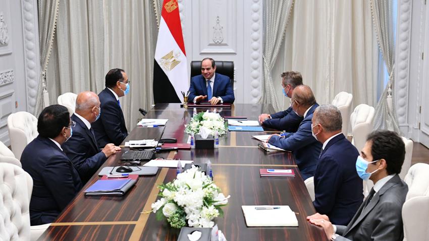 الرئيس عبد الفتاح السيسي يتناول استعراض التعاون بين وزارة النقل وشركة سكك حديد ألمانيا "دويتش بان" 15-8-2022