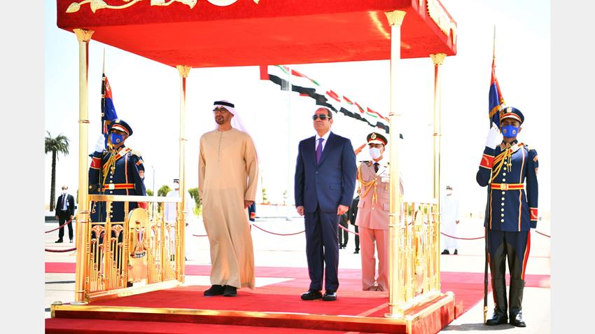 الرئيس عبد الفتاح السيسي يستقبل بمطار العلمين رئيس دولة الإمارات العربية المتحدة الشقيقة 21/08/2022