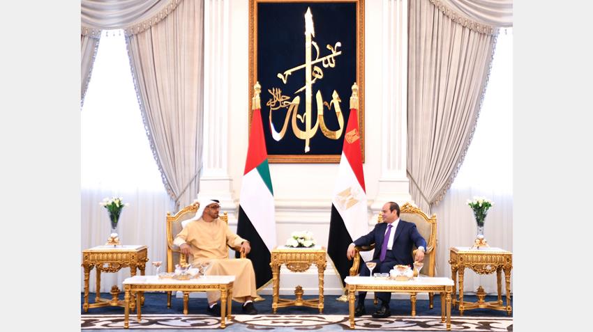 الرئيس عبد الفتاح السيسي يستقبل بمطار العلمين رئيس دولة الإمارات العربية المتحدة الشقيقة 21/08/2022