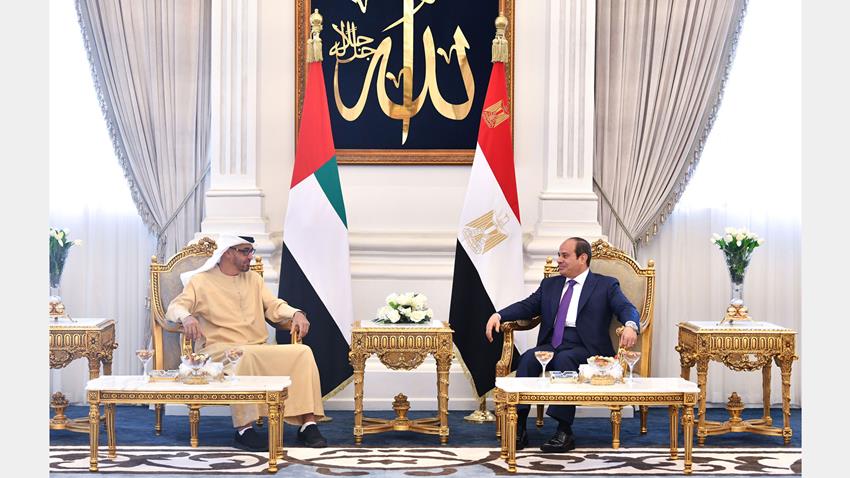 الرئيس عبد الفتاح السيسي يستقبل بمطار العلمين رئيس دولة الإمارات العربية المتحدة الشقيقة 21/08/2022
