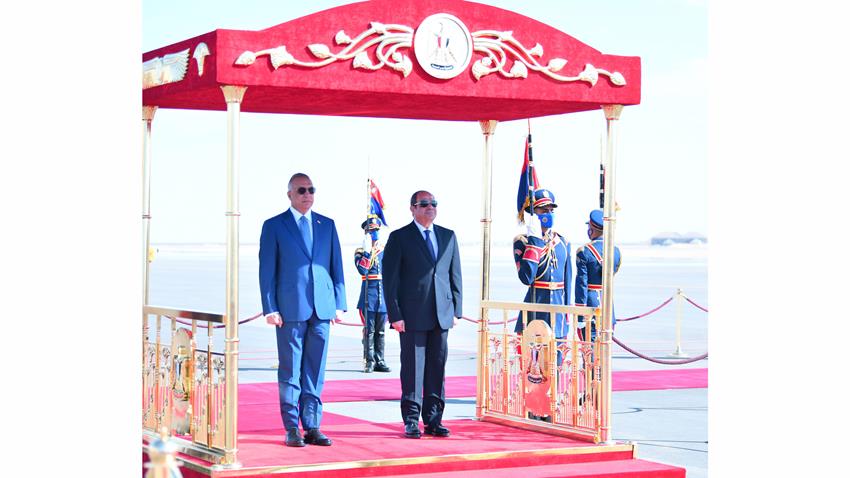 الرئيس عبد الفتاح يستقبل بمطار العلمين كلًا من ملك الأردن وملك البحرين ورئيس وزراء العراق 22/8/2022