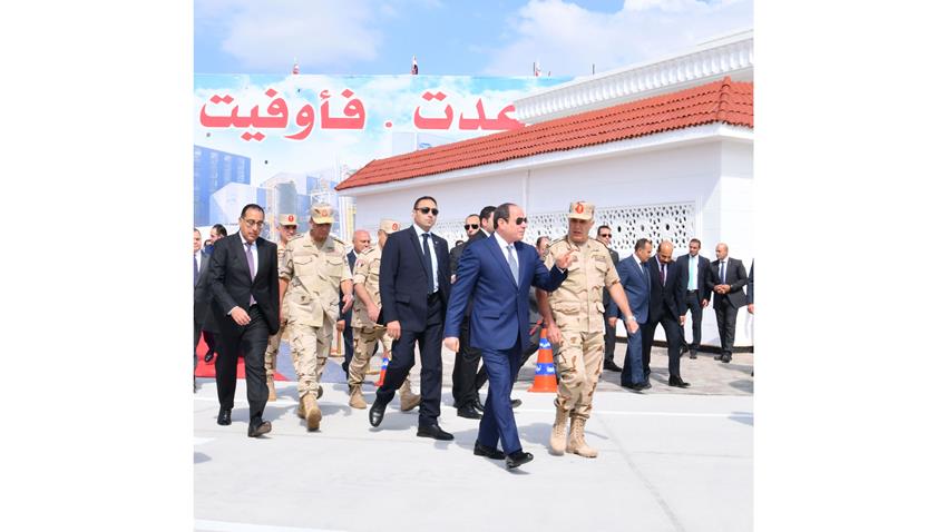 الرئيس عبد الفتاح السيسي يفتتح مصنع الرمال السوداء بمدينة البرلس بمحافظة كفر الشيخ 19/10/2022