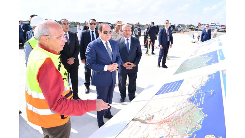 الرئيس عبد الفتاح السيسي يفتتح مصنع الرمال السوداء بمدينة البرلس بمحافظة كفر الشيخ 19/10/2022