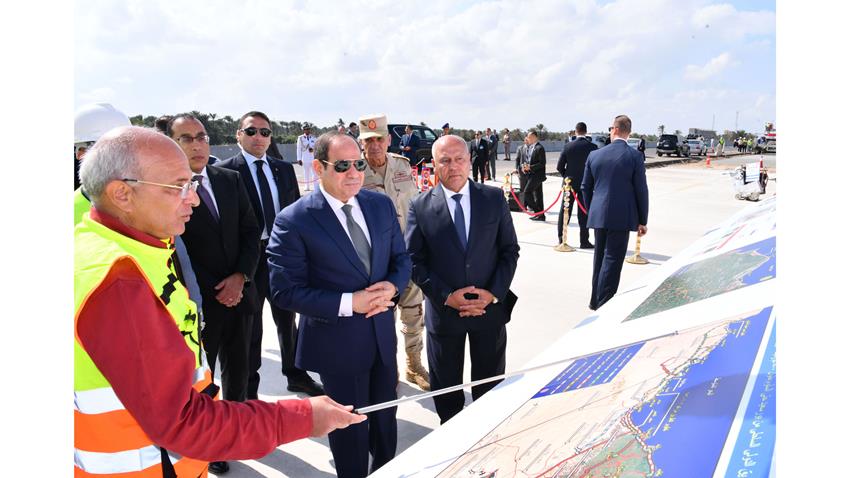 الرئيس عبد الفتاح السيسي يفتتح مصنع الرمال السوداء بمدينة البرلس بمحافظة كفر الشيخ 19/10/2022