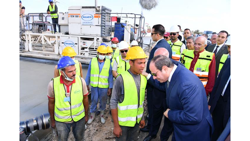 الرئيس عبد الفتاح السيسي يفتتح مصنع الرمال السوداء بمدينة البرلس بمحافظة كفر الشيخ 19/10/2022
