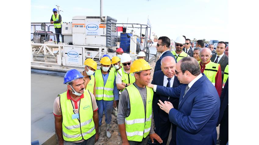 الرئيس عبد الفتاح السيسي يفتتح مصنع الرمال السوداء بمدينة البرلس بمحافظة كفر الشيخ 19/10/2022