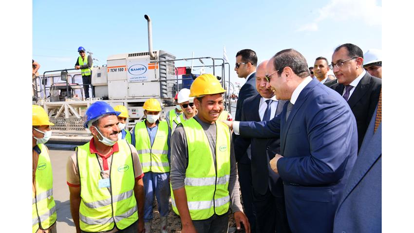 الرئيس عبد الفتاح السيسي يفتتح مصنع الرمال السوداء بمدينة البرلس بمحافظة كفر الشيخ 19/10/2022