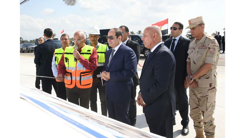 الرئيس عبد الفتاح السيسي يفتتح مصنع الرمال السوداء بمدينة البرلس بمحافظة كفر الشيخ 19/10/2022