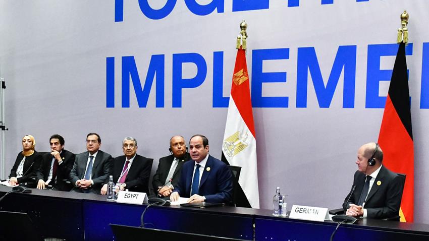 كلمة الرئيس عبد الفتاح السيسي في المائدة المستديرة "الاستثمار في مستقبل الطاقة: الهيدروجين الأخضر"