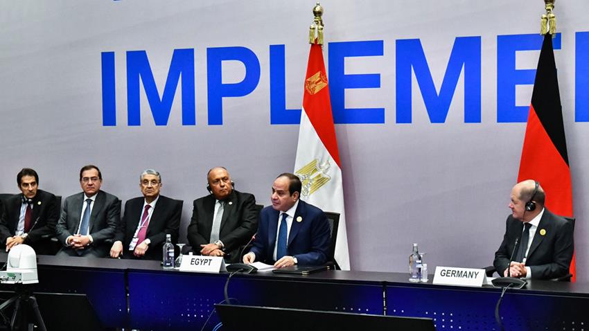 كلمة الرئيس عبد الفتاح السيسي في المائدة المستديرة "الاستثمار في مستقبل الطاقة: الهيدروجين الأخضر" 08/11/2022