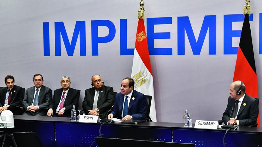 كلمة الرئيس عبد الفتاح السيسي في المائدة المستديرة "الاستثمار في مستقبل الطاقة: الهيدروجين الأخضر" 08/11/2022