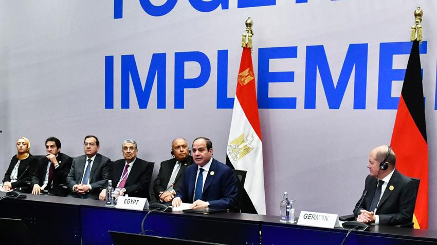 كلمة الرئيس عبد الفتاح السيسي في المائدة المستديرة "الاستثمار في مستقبل الطاقة: الهيدروجين الأخضر" 08/11/2022