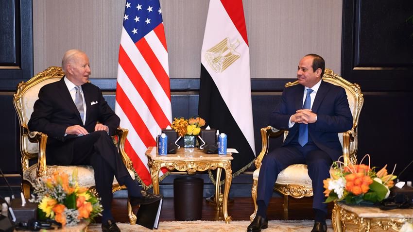 الرئيس عبد الفتاح السيسي يستقبل الرئيس الأمريكي بشرم الشيخ 11-11-2022