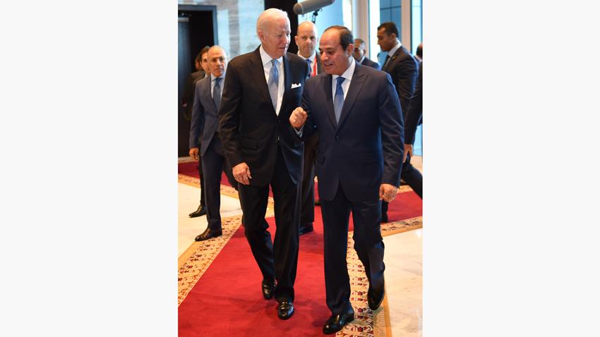 الرئيس عبد الفتاح السيسي يستقبل الرئيس الأمريكي بشرم الشيخ 11-11-2022