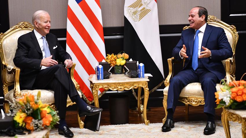 الرئيس عبد الفتاح السيسي يستقبل الرئيس الأمريكي بشرم الشيخ 11-11-2022