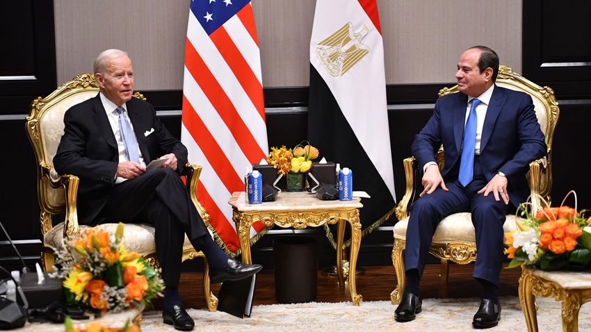 الرئيس عبد الفتاح السيسي يستقبل الرئيس الأمريكي بشرم الشيخ 11-11-2022