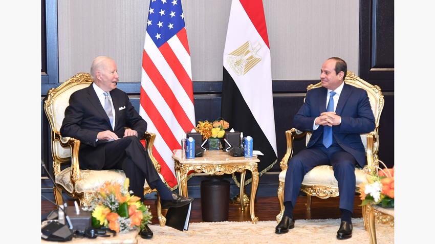 الرئيس عبد الفتاح السيسي يستقبل الرئيس الأمريكي بشرم الشيخ 11-11-2022