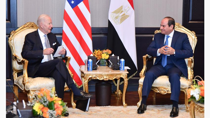 الرئيس عبد الفتاح السيسي يستقبل الرئيس الأمريكي بشرم الشيخ 11-11-2022