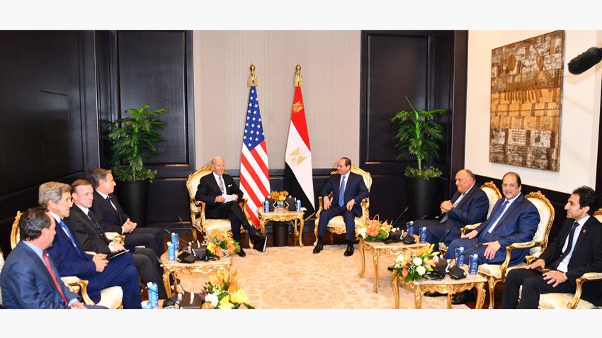 الرئيس عبد الفتاح السيسي يستقبل الرئيس الأمريكي بشرم الشيخ 11-11-2022