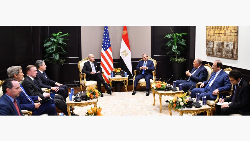 الرئيس عبد الفتاح السيسي يستقبل الرئيس الأمريكي بشرم الشيخ 11-11-2022