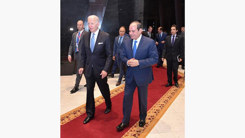 الرئيس عبد الفتاح السيسي يستقبل الرئيس الأمريكي بشرم الشيخ 11-11-2022