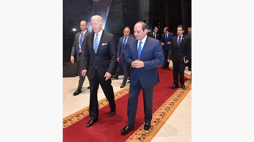 الرئيس عبد الفتاح السيسي يستقبل الرئيس الأمريكي بشرم الشيخ 11-11-2022