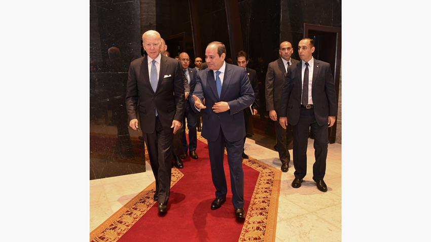 الرئيس عبد الفتاح السيسي يستقبل الرئيس الأمريكي بشرم الشيخ 11-11-2022